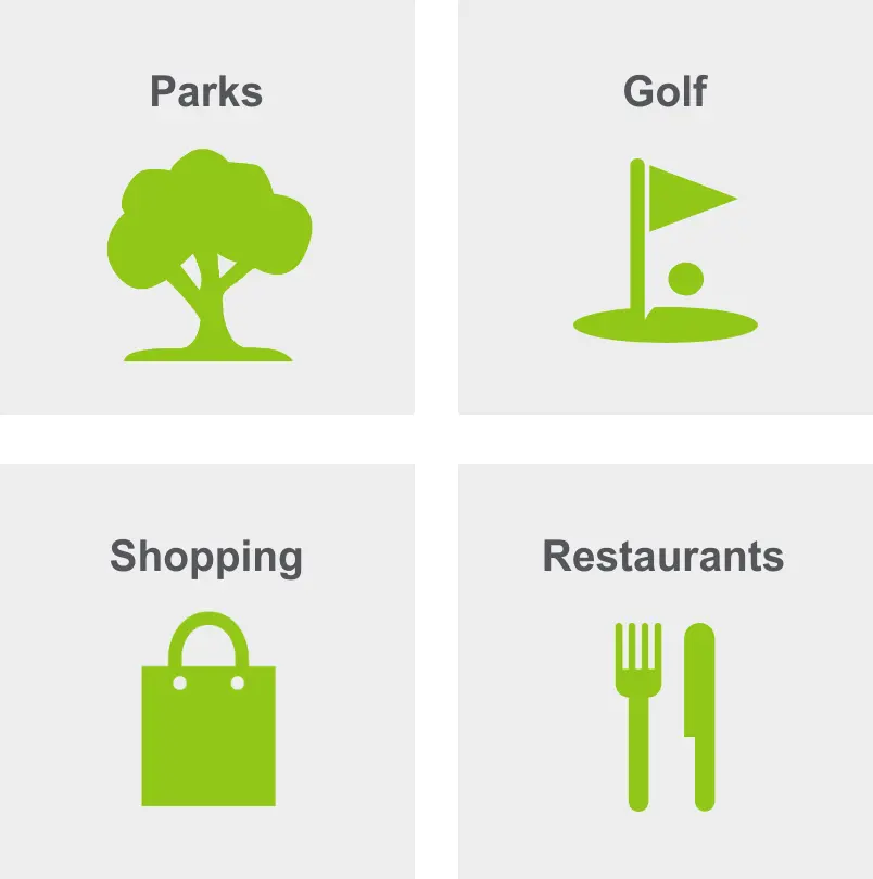 Activities in Crescent Hill include parks, golf, shopping, and restaurants. 
