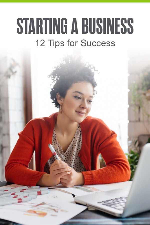 Pinterest Graphic: Starting a Business: 12 Tips for Success