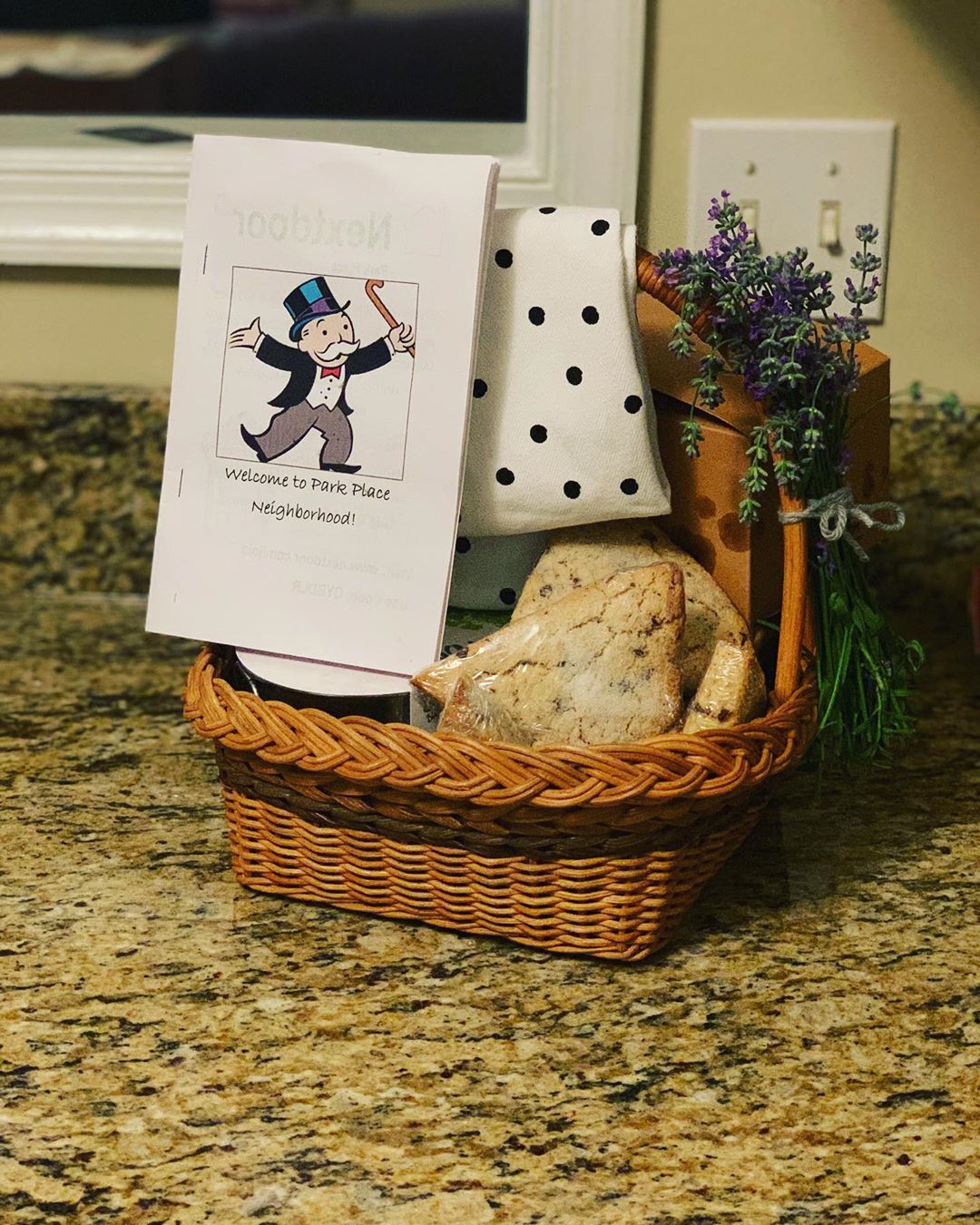 Resource gift basket for neighbors. Photo by Instagram user @mpower1971
