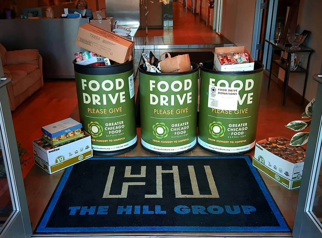 Food donation bins. Photo by Instagram user @the_hill_group