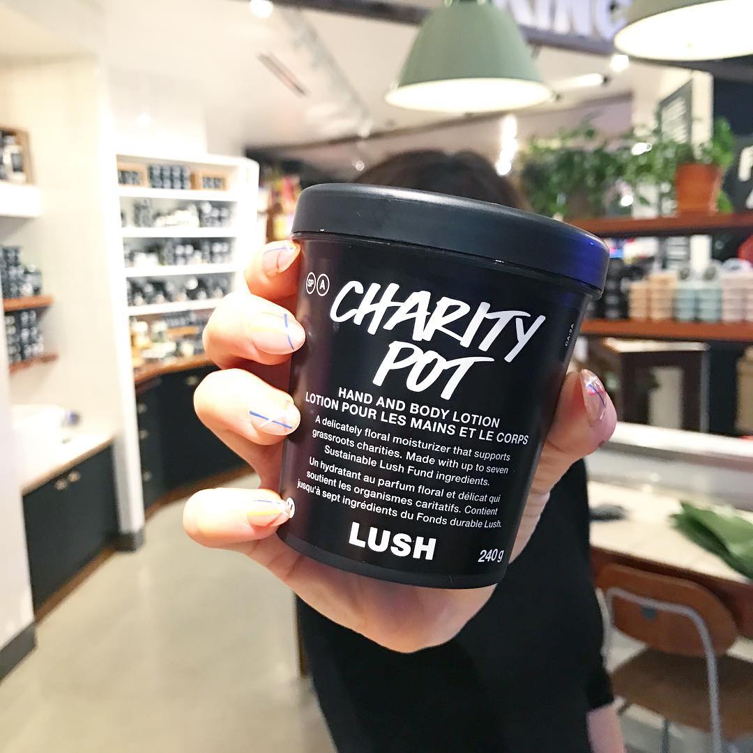 Black pot of lotion from lush. Photo by Instagram user @lushcosmetics