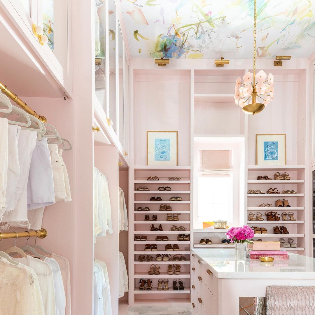 Large Pink Walk-in Closet. Photo by Instagram user @creativetonic