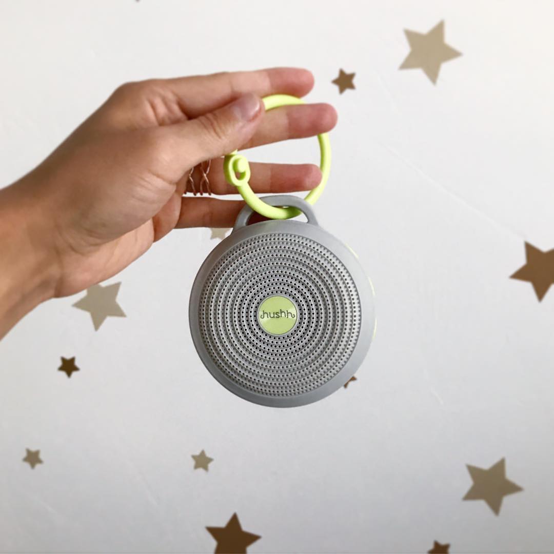 White Noise Device to Help Baby Sleep. Photo by Instagram user @lesyatanner