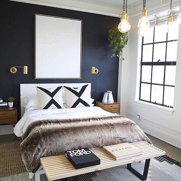 Bed and Nightstands with Exposed Legs. Photo by Instagram user @micasa.design