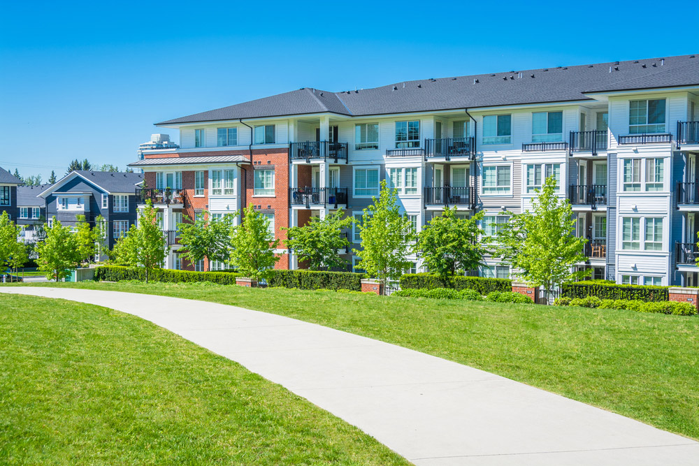 Exterior of a condominium complex