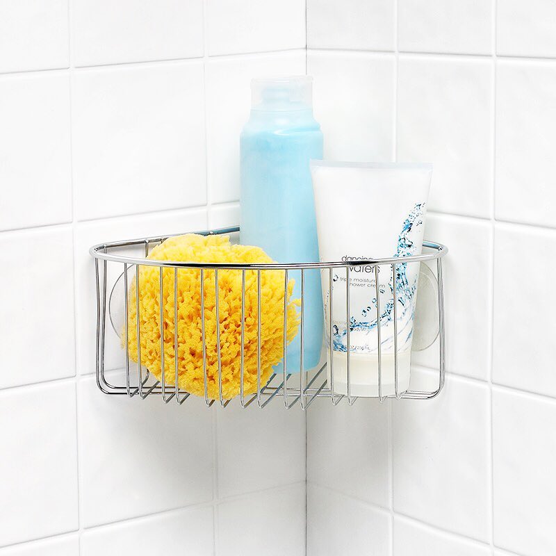 Shower Caddy with Shampoo and Scrubber. Photo by Instagram user @spectrumdiversified