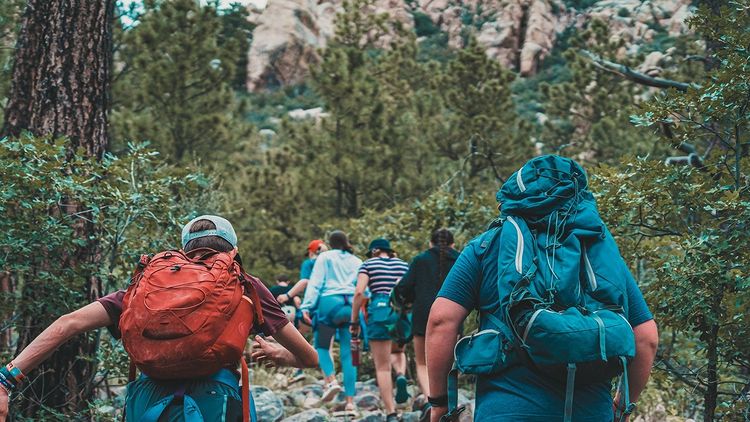 A group heading out on a tour outdoors. Photo by Instagram user @holistic.academic.development