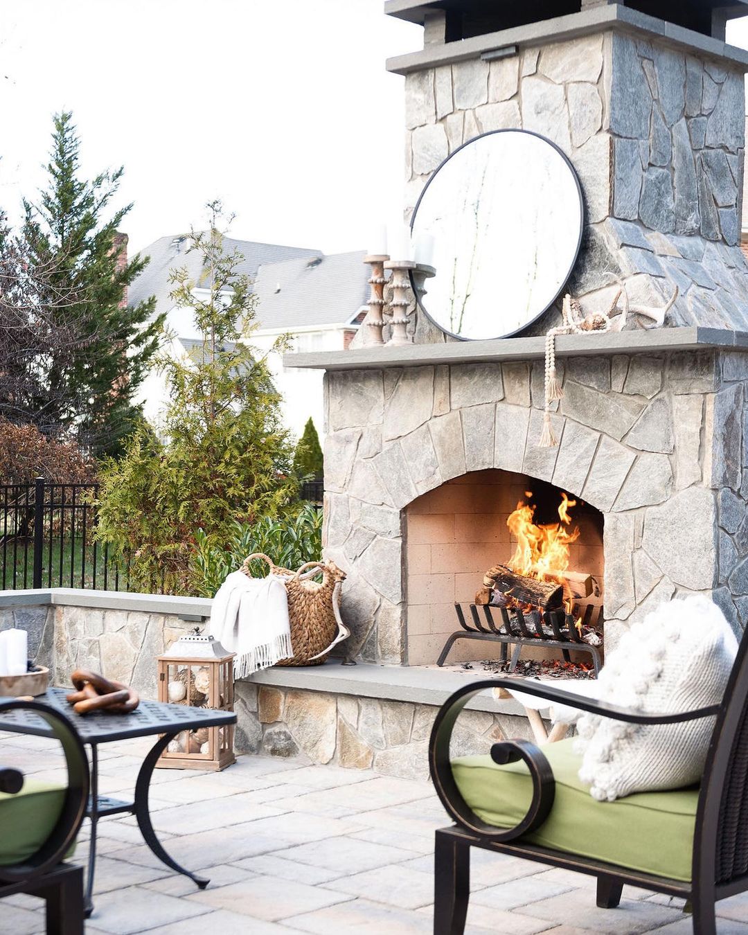 outdoor fireplace