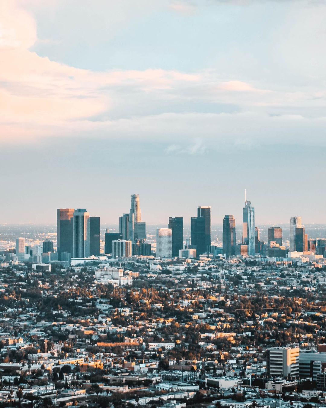 Downtown LA Skyline Photo from Afar. Photo by Instagram user @urbaniteliving
