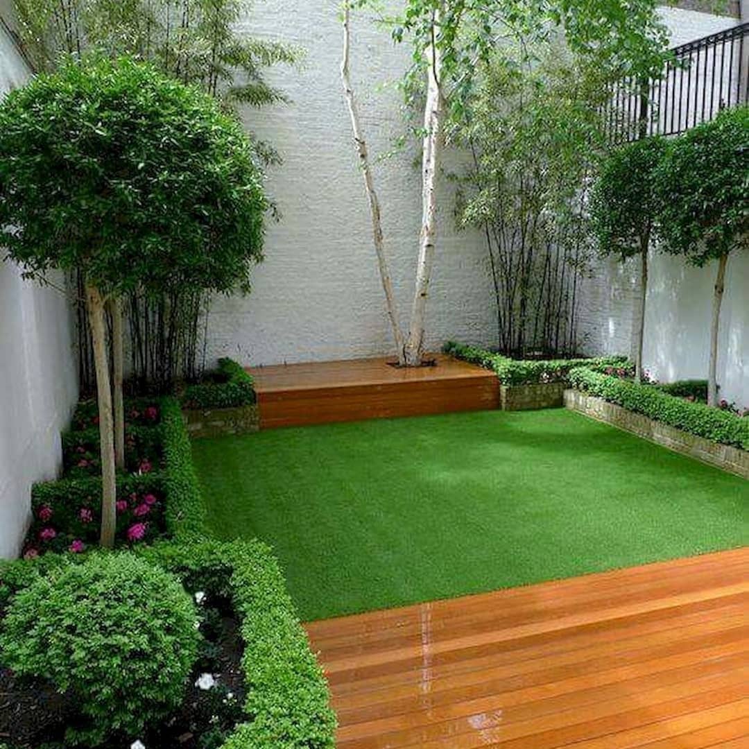 small backyard with a small patch of green space photo by Instagram user @beruang.homecustom