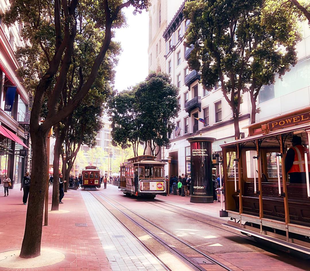 Union square in San Francisco, CA. Photo by Instagram user @nataliesjourney