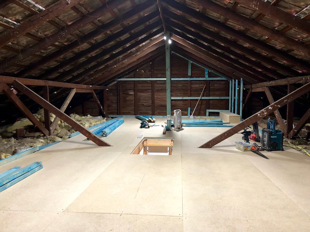 Open Attic Space with Reinforced Floors. Photo by Instagram user @attixaust