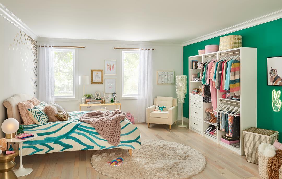 Homemade DIY Closet in Child's Bedroom. Photo by Instagram user @closetmaid