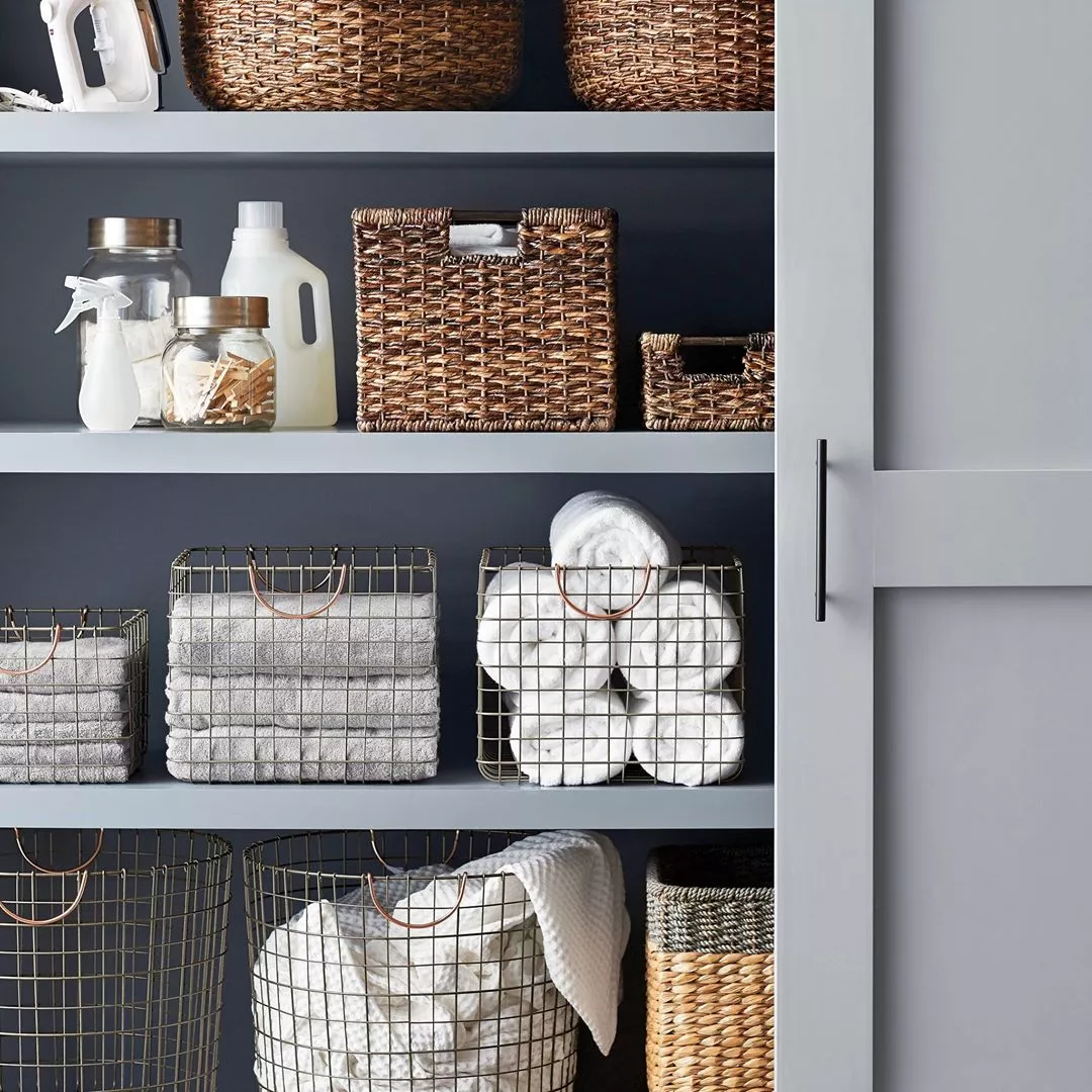 Towel storage ideas in closet best sale