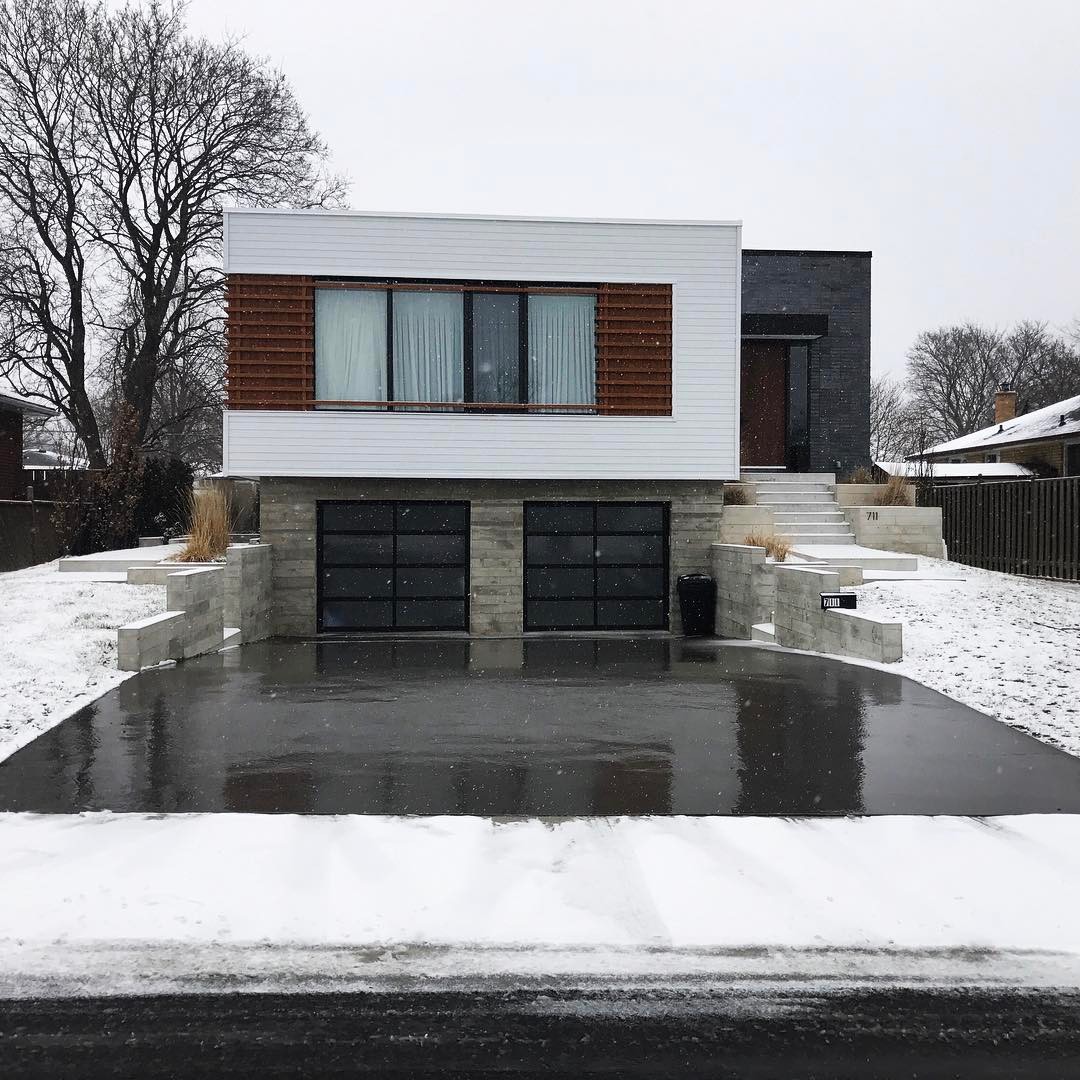 Heated Driveway and Walkways During Winter. Photo by Instagram user @calibreconcrete
