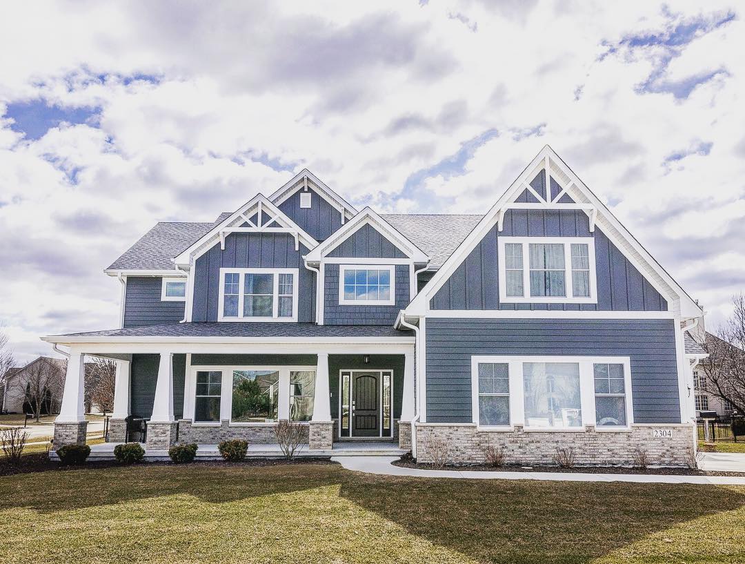 Mountain Craftsman-style house in Naperville, IL. Photo by Instagram user @djk_homes