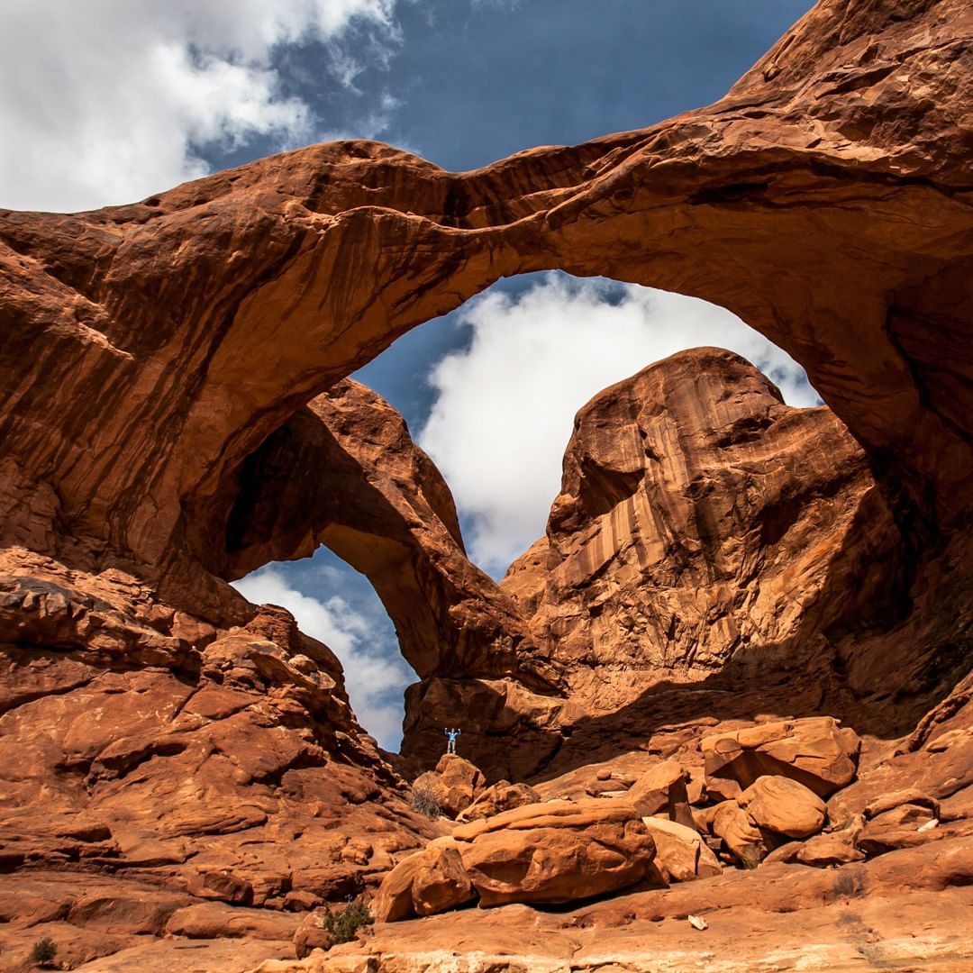 Arch Rock Formations at Arches National Park. Photo by Instagram user @archesnps