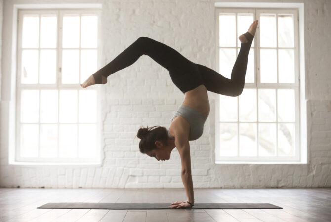 Girl doing yoga