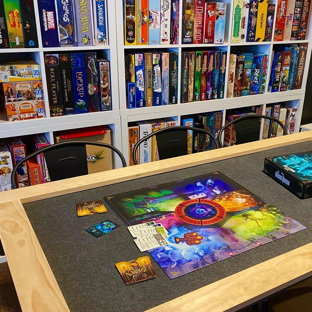 At Home Tabletop Game Setup. Photo by Instagram user @boardgamegran