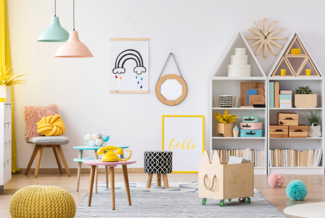 Kids playroom with toys