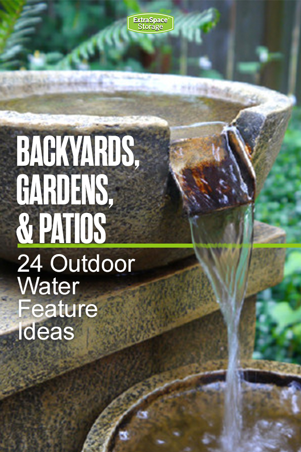 24 Outdoor Water Feature Ideas for Backyards, Gardens, & Patios