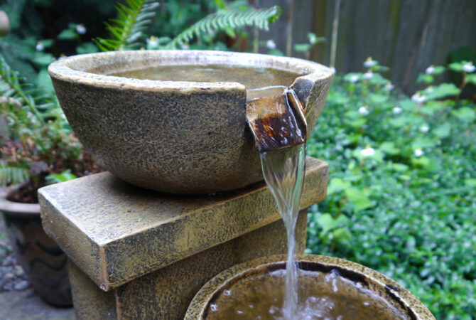 small water fountain bowl