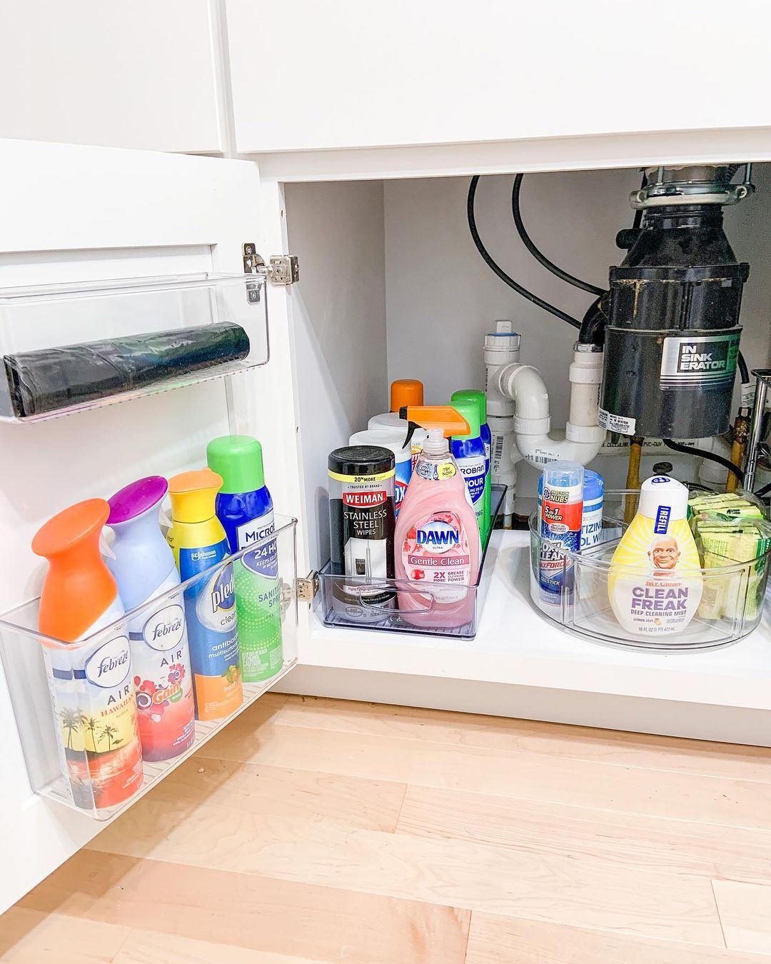Organized Under Sink Storage Area. Photo by Instagram user @lemonaidsolutions