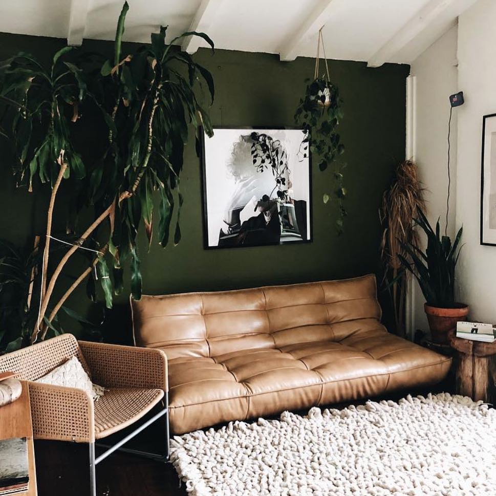 Seating Area in a Small Studio Apartment. Photo by Instagram user @urbanoutfittershome