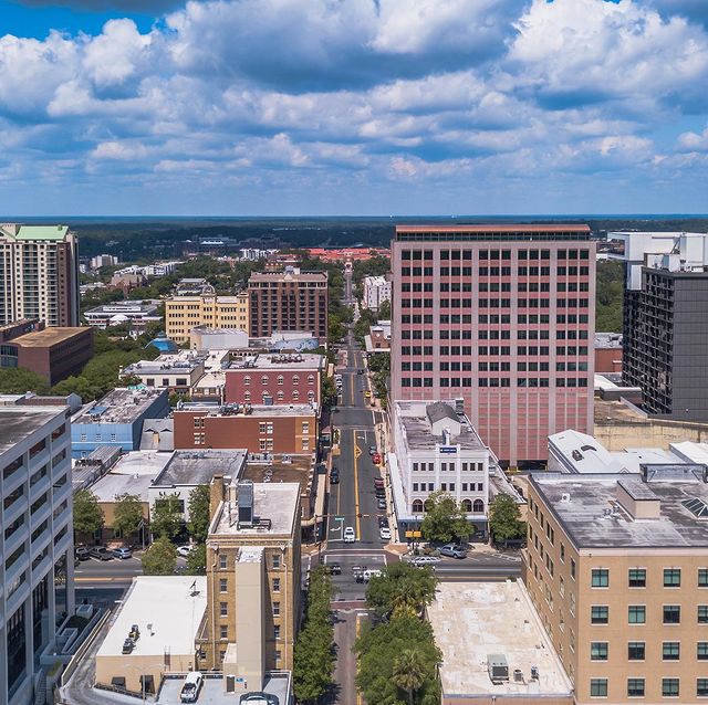 Aerial Photo of Downtown Tallahassee. Photo by Instagram user @tallahasseeaerials