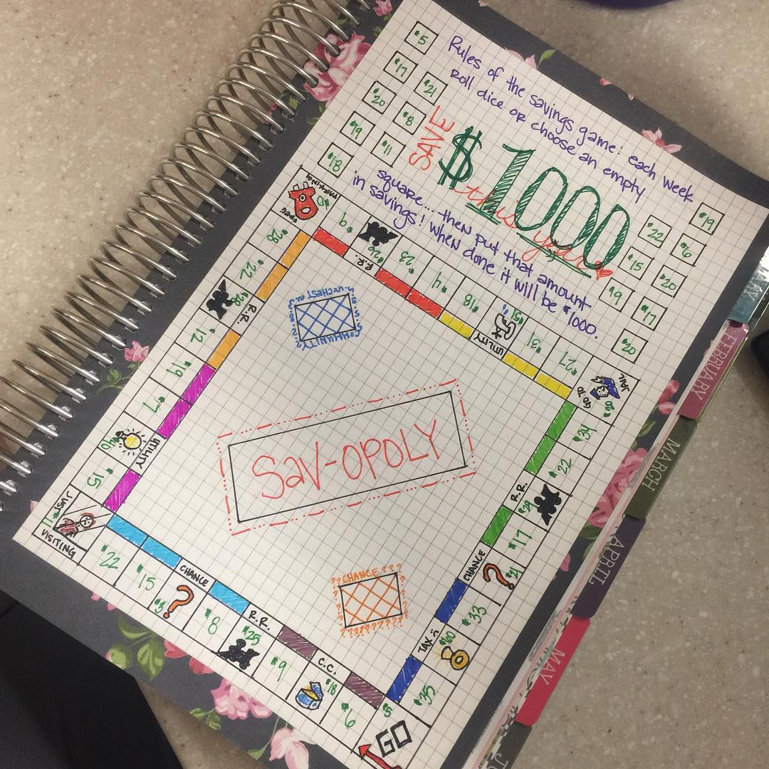 Budget Planner Made Into a Game. Photo by Instagram user @planwithsteff