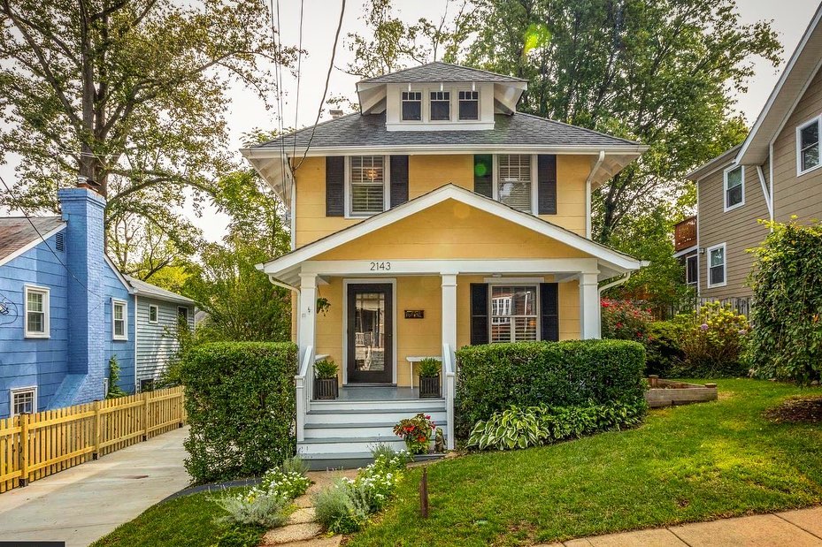 A yellow Craftsman-style home located in Cherry Ridge. Photo by Instagram user @jwarealtor