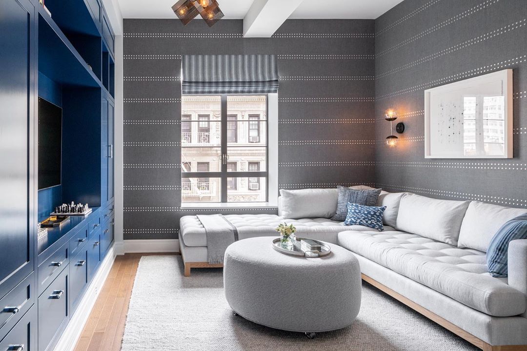 Modern minimalist living room. Photo by Instagram user @brooke.abrams.design