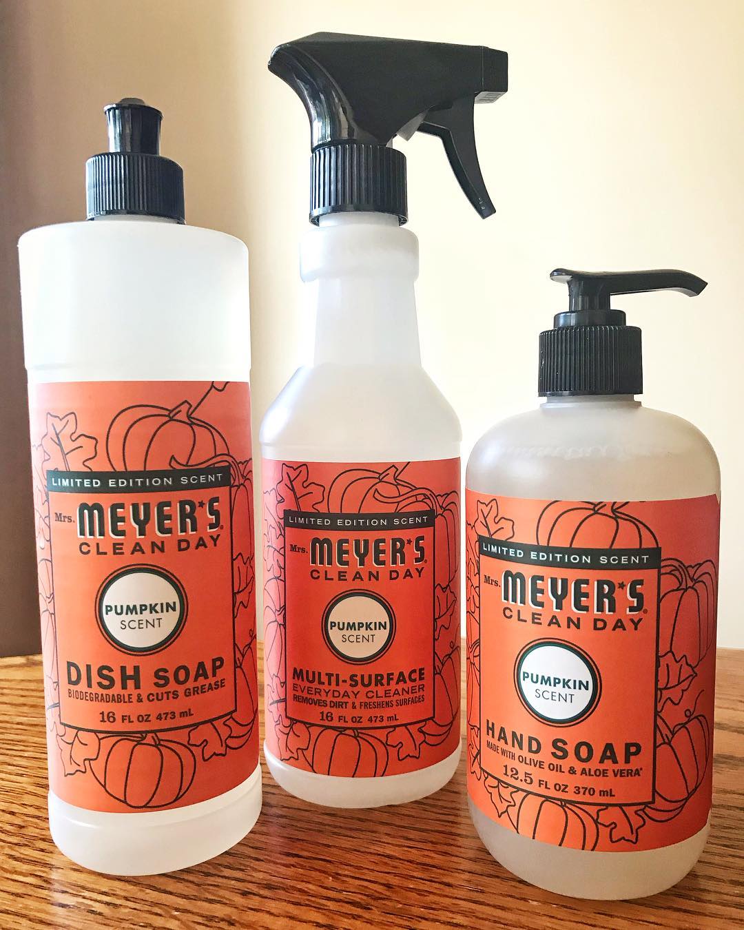 Pumpkin-Scented Cleaner and Hand Soap. Photo by Instagram user @onceuponapumpkin