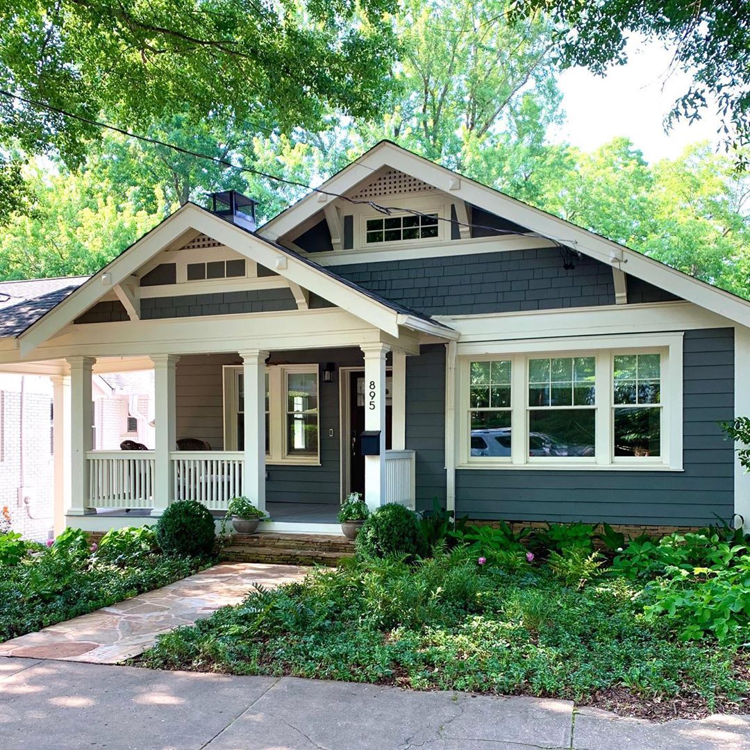 Small Blue Cottage Style Home in Virginia-Highland Neighborhood in Atlanta. Photo by Instagram user @neeleybain