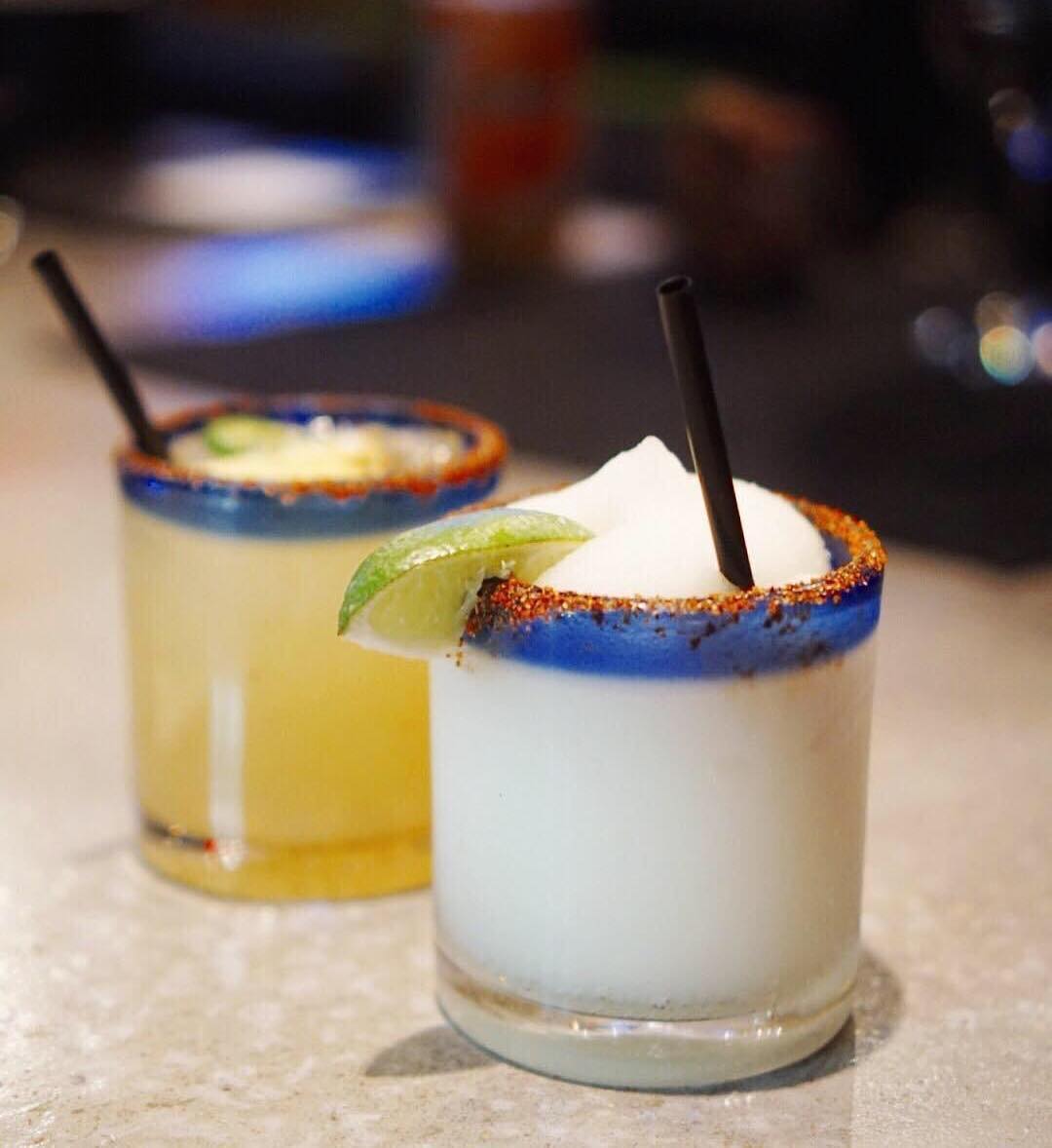 Closeup of a frozen and on-the-rocks margaritas Photo by Instagram user @margaritamile