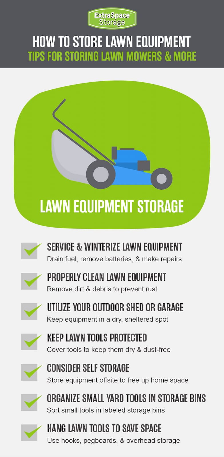 How to Store Lawn Equipment