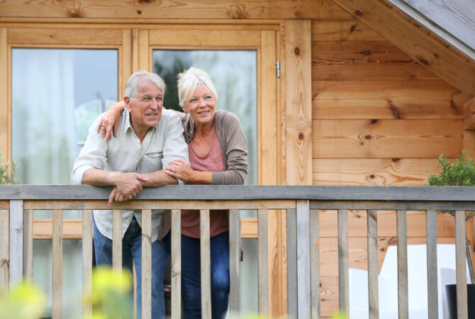 Senior couple enjoying life in smaller home