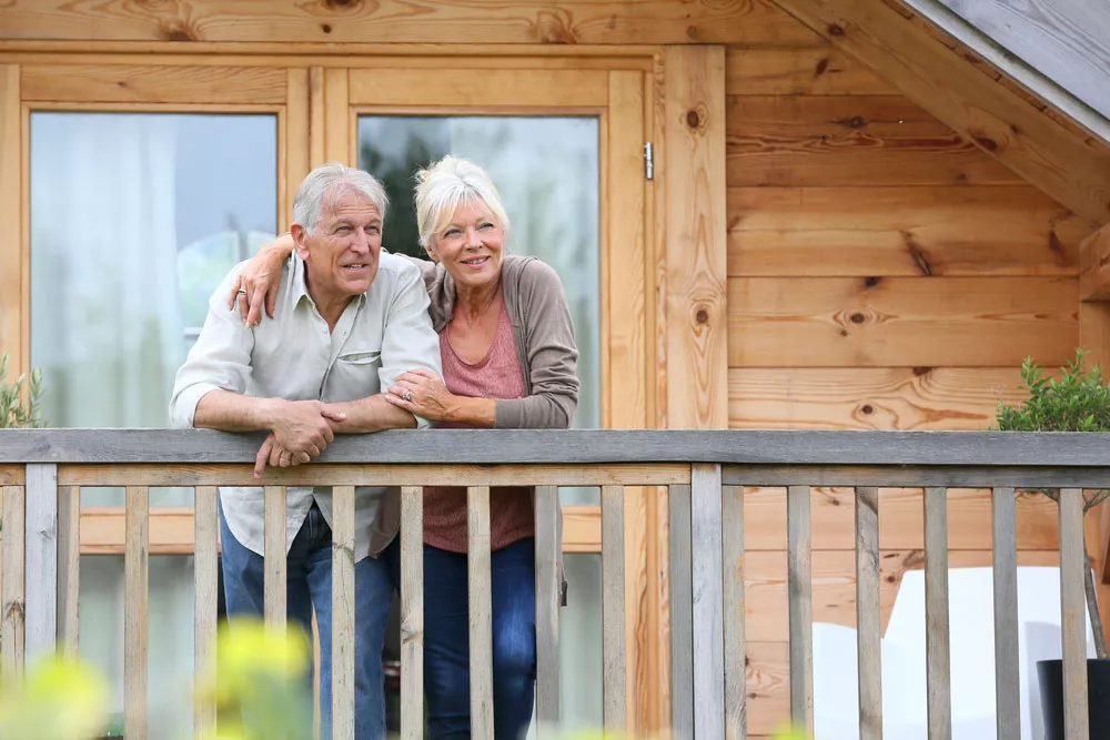Senior couple enjoying life in smaller home