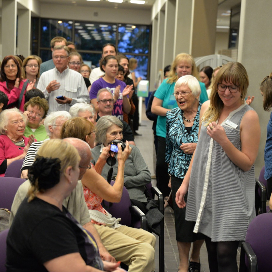 Seniors Gathered at the Library. Photo by Instagram user @omahalibrary