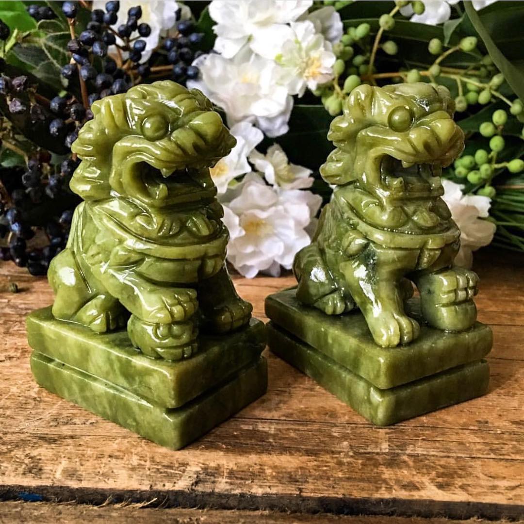 Jade foo dogs. Photo by Instagram user @pacificminerals