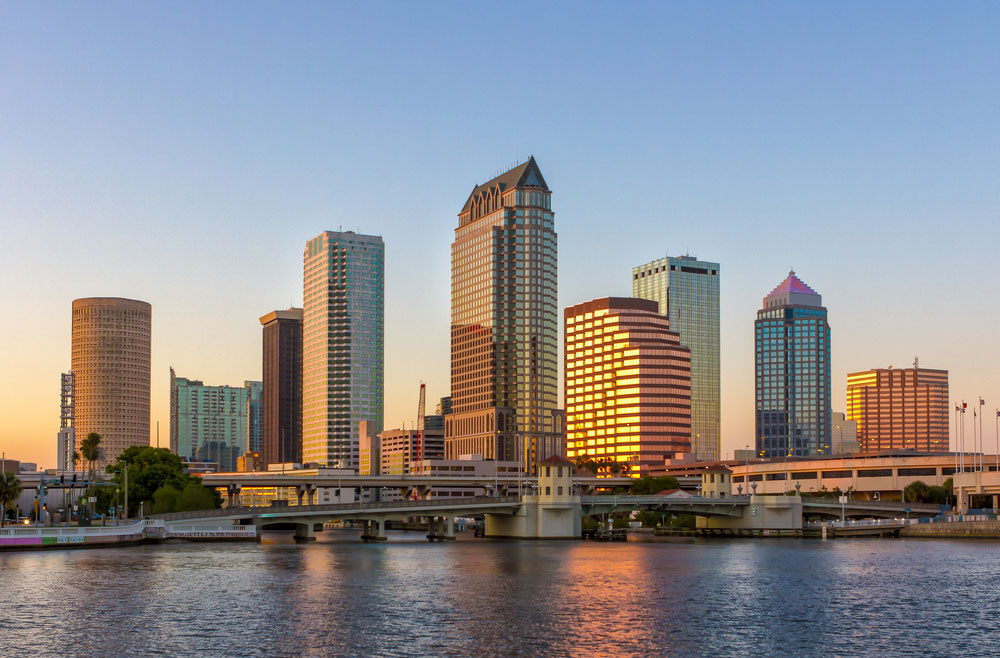 Tampa, Florida city skyline.