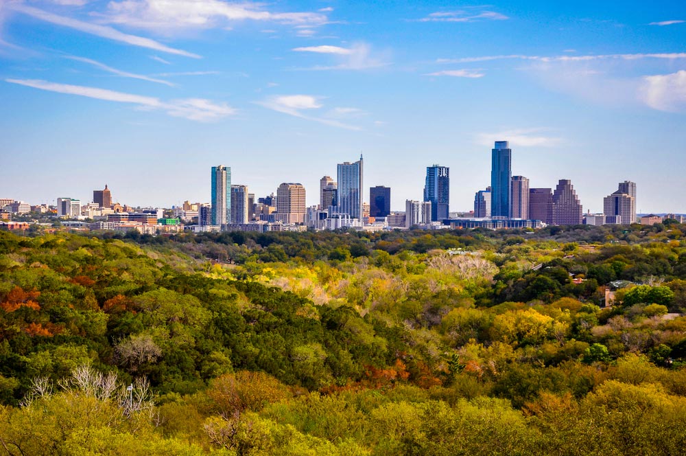 Austin, Texas city skyline.