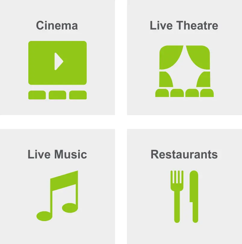 Activities in San Marco include a cinema, live theatre, live music, and restaurants. 