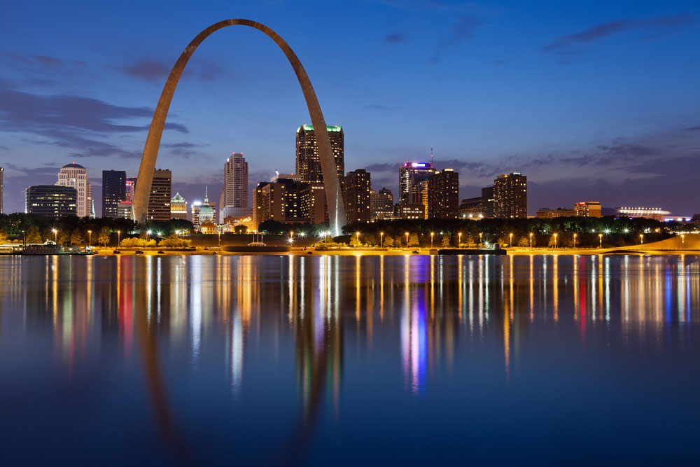 Skyline of St. Louis, MO