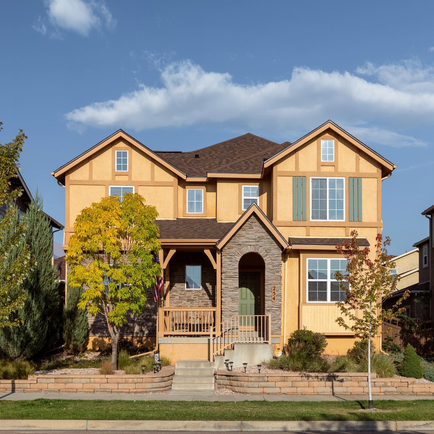 An exterior shot of a house in Downtown Colorado Springs. @goldhillmesa