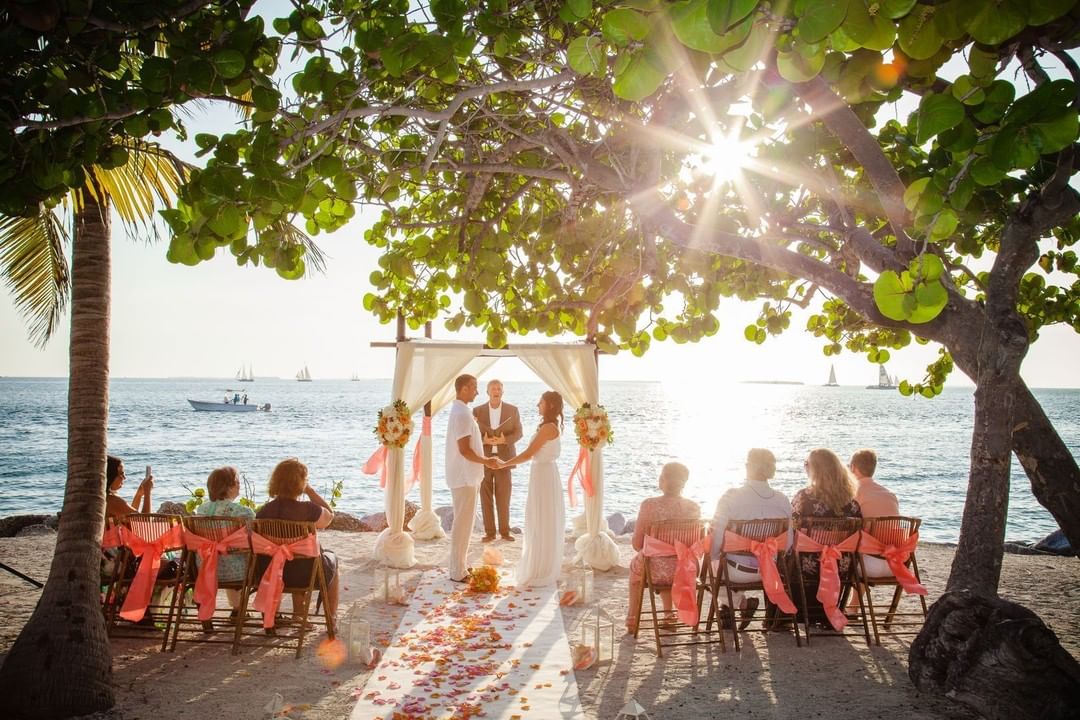 Intimate Beach Wedding in the Florida Keys. Photo by Instagram user @livingwaterimages