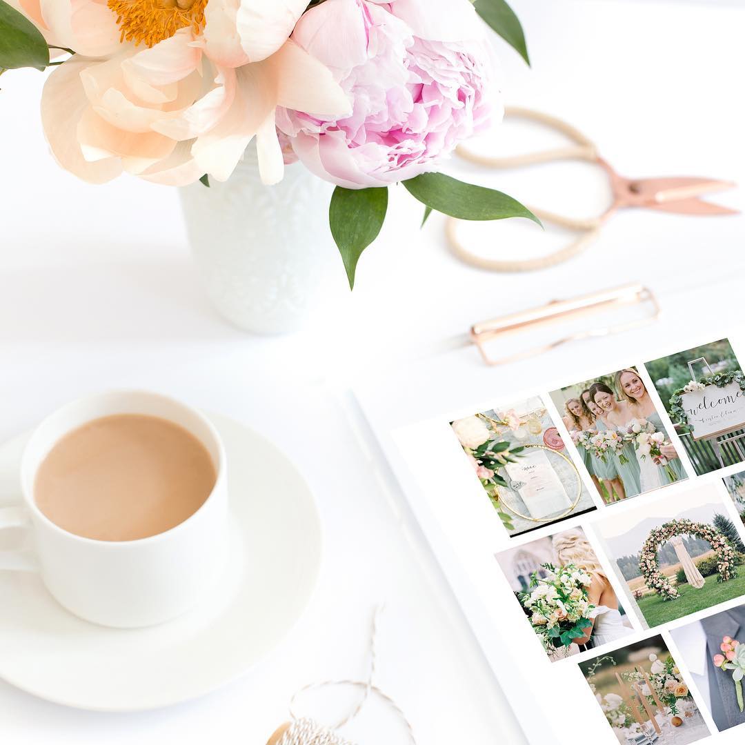 Inspiration Board with Photos for Wedding Plans. Photo by Instagram user @alwaysflawlessproductions