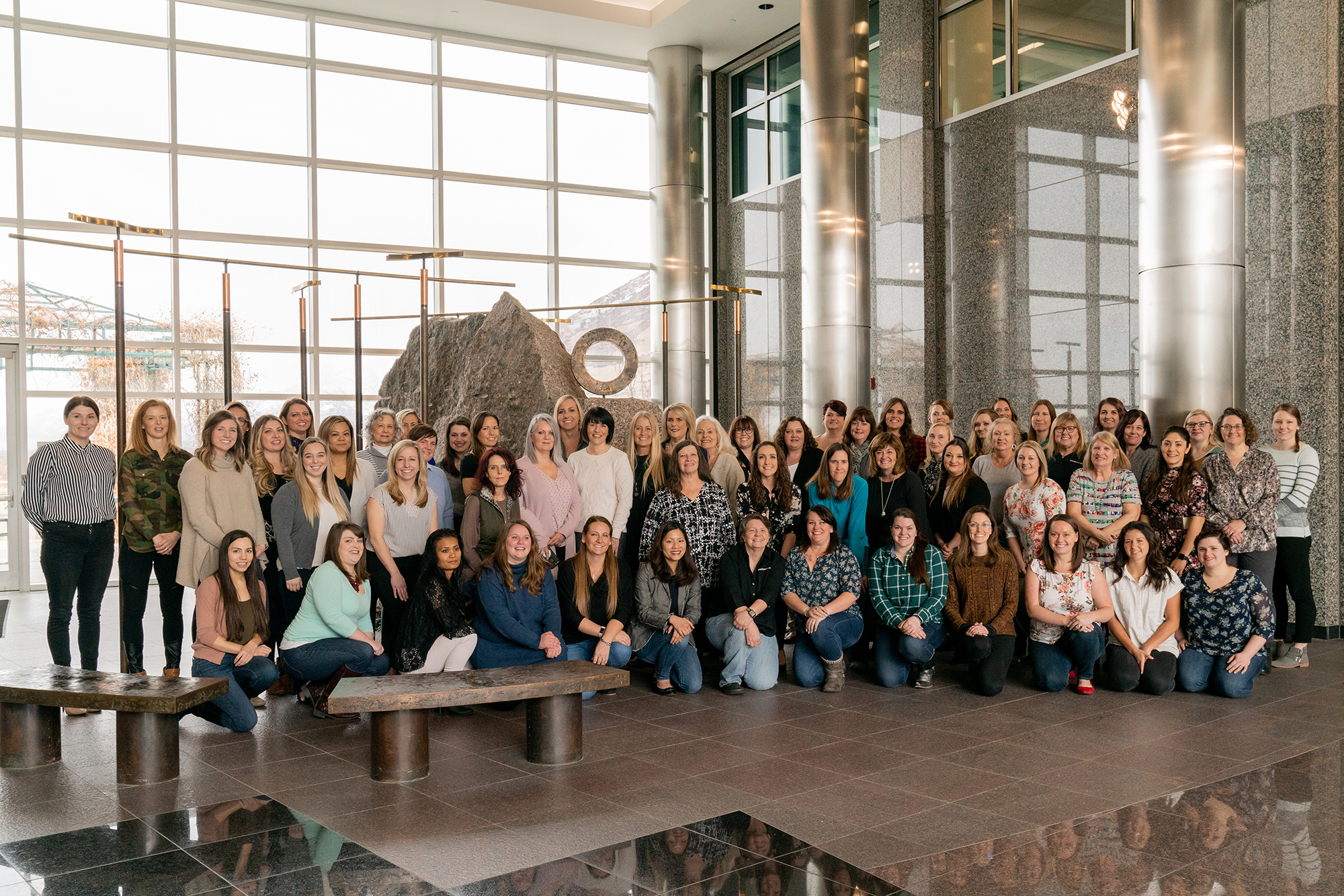 Women of Extra Space Storage pose for a photo on International Women's Day 2019