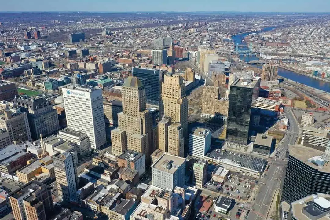 Downtown Newark skyline in New Jersey