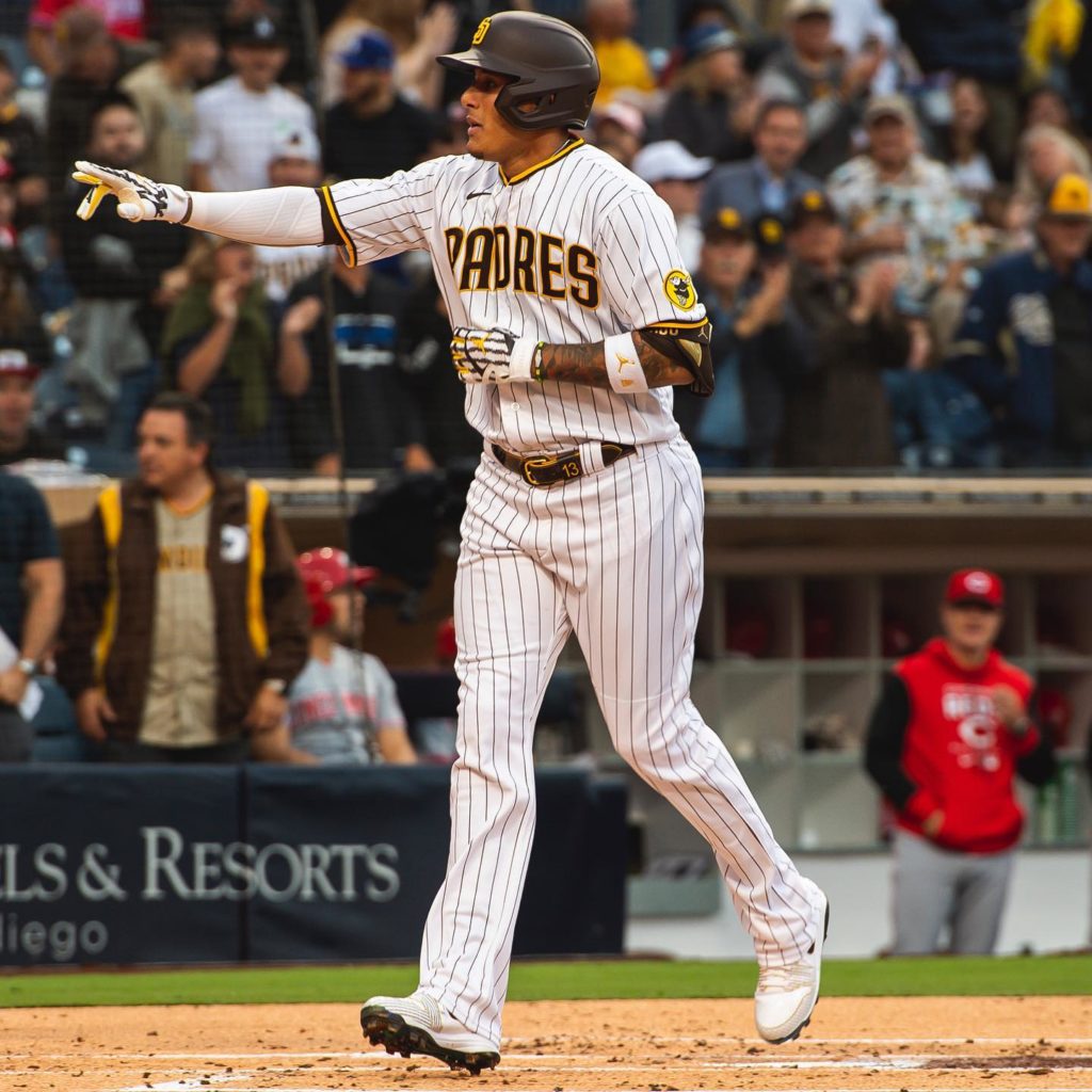 baseball player on the field. photo via @padres